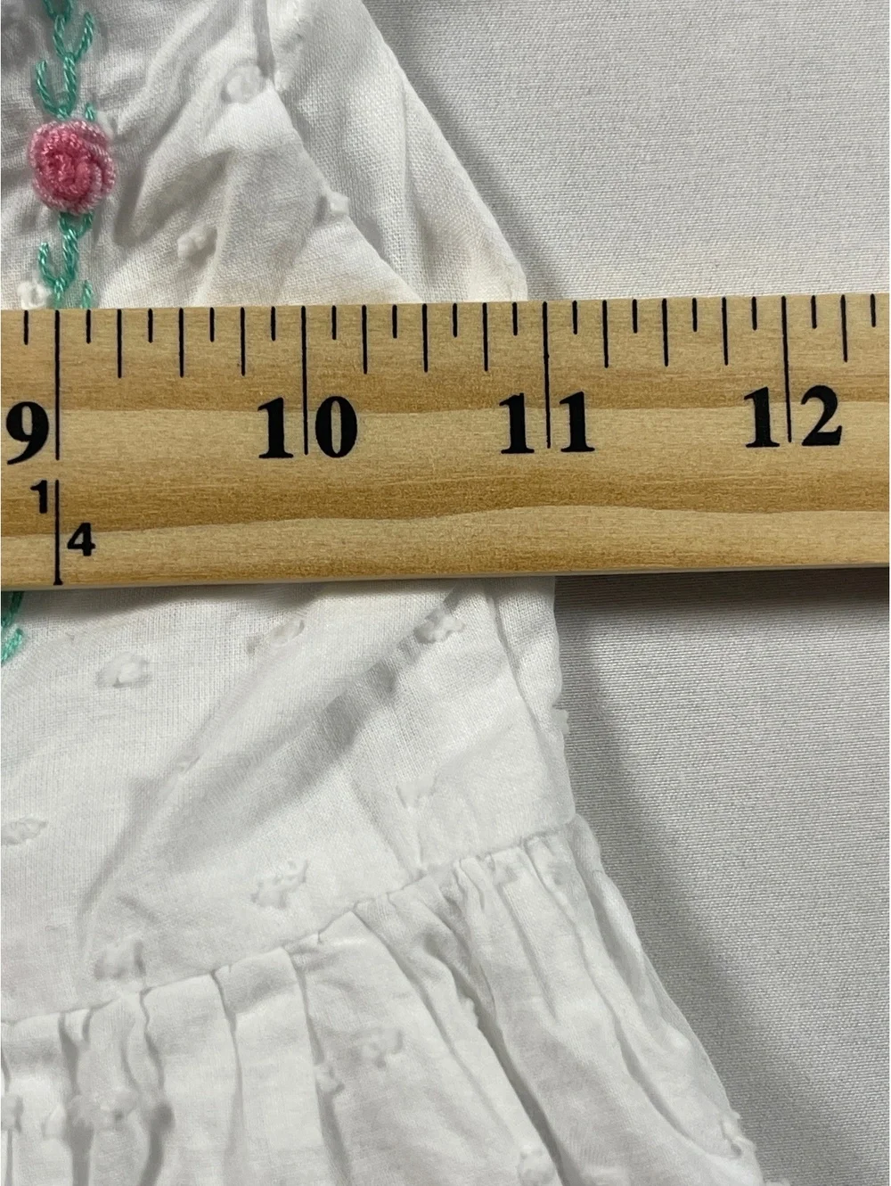 Girls Size 3T Cute Toots White Dress with Flower Embroidery